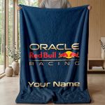 Red Bull Racing Kohandatud Flanellist Tekk Prindi Oma Nimi Tekst Pehme Soe Tekk P&uuml;hadekingitus 150cmx180cm