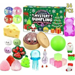 Pelmeeni Squishy Advendikalender 2026 Salap&auml;rane Pelmeeni Loendurikalender Juhuslikud Bao Bun Pigistatavad Fidget Nukud Stressi Leevendamiseks