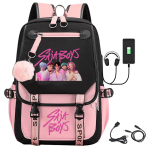 KPop Deemonik&uuml;tid Saja Poisid Seljakotid Teismeliste Seljakotid Hip Hop Gooti Koolikott Seljakotid 15.6inch