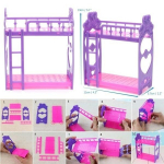 Plastikust miniatuurne kaheinimesevoodiga m&auml;ngum&ouml;&ouml;bel nukumaja jaoks = Doll Dream Closet M&auml;ngumaja m&auml;nguasjad Decorati