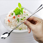 Uus 1 tk 18,5 cm pika varrega roostevabast terasest tee kohvilusikad j&auml;&auml;tis lusikad s&ouml;&ouml;giriistad Pointed spoon