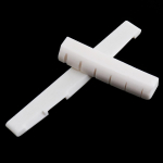 1paar Bone Guitar Bridge Mutri sadul 6 keelsele klassikalisele akustilisele rahvakitarrile valge