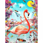 Multifilm Flamingo Teemantplakat Lasteaia seinakunst L&otilde;uenditr&uuml;kk Maali P&otilde;hjamaade kaunistus Seinapilt t&uuml;drukutele 30*40 cm