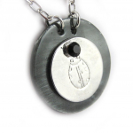 NOA [G0508] - Collier Cr&eacute;ateur 'Nacre en Folie' gris hall