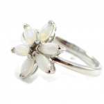 H&otilde;bes&otilde;rmus  Goddess Opal  H&otilde;bevalge (roodiumiga kaetud) - 14 mm 54 valge