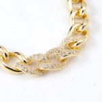 Les Tr&eacute;sors De Lily [G9321] - Bracelet Plaqu&eacute; or 'Sissi' blanc kuld