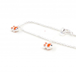 Les Tr&eacute;sors De Lily [I5209] - Bracelet Argent enfant 'Poissons' orange argent&eacute;  - 10x7 mm oranž