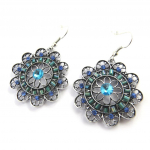 Les Tr&eacute;sors De Lily [M8154] - Boucles cr&eacute;ateur 'Sissi' bleu sinine