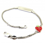 Les Tr&eacute;sors De Lily [P2316] &ndash; h&otilde;bedane k&auml;ev&otilde;ru 'Bambino' h&otilde;bepunane (maasikas) roodiumiga kaetud punane