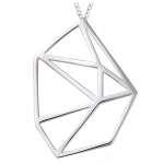 Les Tr&eacute;sors De Lily [P5049] - Pendentif Argent 'Origami' argent&eacute; (rhodi&eacute;) - 35x30 mm h&otilde;be