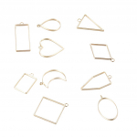 10 tk Rippuvad segatud geomeetrilised ripatsid ehete leidmiseks, h&otilde;bedaseks As the picture kuldne