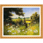 Kodukaunistus DIY teemantmaaling lilled 3D ristpistemuster Teemanttikandid maastik loodus 20X30CM