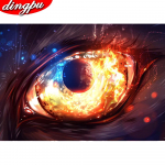 DINGPU teemantmaal t&auml;ispuurmosaiikvaas ristpistes tikandiga kaunistused kodus k&auml;sitsi valmistatud kingituseks 20X30CM