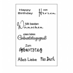 Saksa s&otilde;nad DIY silikoonist l&auml;bipaistev tempel klammerduv pitser V&auml;ljal&otilde;igete albumi reljeefne kujundus