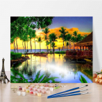 DIY Maalimine numbrite j&auml;rgi Digitaalne &otilde;limaal Kodukaunistused Numbrid Maalimine Hobid &Otilde;limaal Kujutav kunst Numbrid &Otilde;limaal 40x50cm no frame