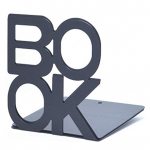 1 paar BOOK Letter Metallist raamaturiiul Kontorikaunistus libisemisvastased raamatualused must
