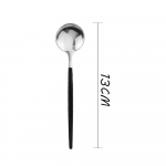 6tk Must s&ouml;&ouml;gin&otilde;u lusikakomplekt peegel roostevabast terasest s&ouml;&ouml;giriistade komplekt &otilde;htus&ouml;&ouml;gikomplekt kohvi-tee lusikas lauan&otilde;ud koduk&ouml;&ouml;k h&otilde;ben&otilde;ud must