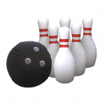 Inflatable Bowling Ball Easy to Carry Toy