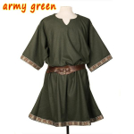 Unisex Halloweeni keskaegne kost&uuml;&uuml;m, renessansi tuunika Viking Knight Pirate Vintage s&otilde;dalase s&auml;rgid ilma v&ouml;&ouml;ta M