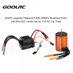 GoolRC Upgrade veekindel 3650 3900KV harjadeta mootor koos 60A ESC kombineeritud komplektiga 1/10 RC autoveokile