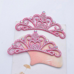 6 tk roosipunane polsterdatud kroon, lameda seljaga scrapbooking Ornamnet plaastrid tarvikud DIY k&auml;sit&ouml;&ouml;tarbed roosa punane v&auml;rv