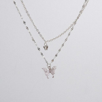 17KM uus Korea h&otilde;betatud l&auml;ikiv liblikas kaelakee naistele peen kahekihiline rangluu kett kaelakee ehteid