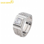 SACE GEMS Luksuslik vasesulamist tsirkoon kihlas&otilde;rmus meeste ehe kingitus open