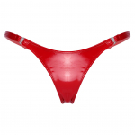 Naiste seksikas lakknahast alusp&uuml;ksid pesu m&auml;rg v&auml;limus vilkuva madala k&otilde;rgusega kunstnahast aluspesu G-string stringid L