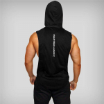 Muscleguys Muscleguys br&auml;ndi j&otilde;usaaliriided Fitness Kapuutsiga Tank Top Meeste Kulturism Stringer Tanktop Workout Singlet varrukateta kapuuts s&auml;rk M must