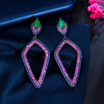 CMM Retro Purple Zirconia Long Drop K&otilde;rvar&otilde;ngad Vintage Ehted mitmev&auml;rviline