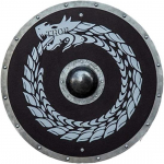 Keskaegne Warrior Dragon Viking Round Shield Armor must 60,96 cm