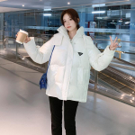 S&uuml;gis-talvine naiste moe erksav&auml;rviline kapuutsiga polsterdatud soe l&uuml;hike naiste jope M