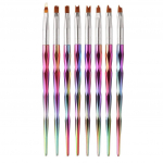 8/3 tk v&auml;rviline vikerkaare k&auml;epidemega k&uuml;&uuml;nekunsti pintsli komplekt akr&uuml;&uuml;lgradientv&auml;rvimise pliiatsi manik&uuml;&uuml;ri t&ouml;&ouml;riist 8Pcs