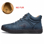 K&auml;sitsi valmistatud l&otilde;hestatud nahast saapad Meeste jalan&otilde;ud Mugavad poolsaapad meestele vabaajajalatsid Suure suurusega t&ouml;&ouml;riistakingad 46 sinine