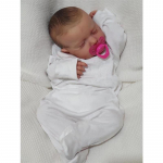 NPK 19-tolline Reborn Doll Loulou Reborn Baby v&auml;ga pehmest riidest nukk t&auml;idisega m&auml;nguasi, elutruu t&otilde;eline pehme puudutus 19inch