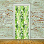 Roheliste lehtedega uksekleebised Koori ja kleebi vin&uuml;&uuml;list uksekleebised Isekleepuv seinamaal kodukaunistuseks 77X200m