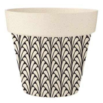 Les Tr&eacute;sors De Lily [A1631] - Must beež 'Boho' bambusest istutusmasin - 14x12 cm must