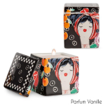 Pupazze [A2253] - Keraamiline l&otilde;hnak&uuml;&uuml;nal 'Pupazze' must punane - 8x6x6 cm must