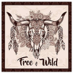 Les Tr&eacute;sors De Lily [P0294] &ndash; beež 'Boho' l&otilde;uend (Vaba ja metsik) - 40x40 cm beež