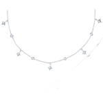 Les Tr&eacute;sors De Lily [R1738] &ndash; h&otilde;bedane kaelakee 'Une Etoile est N&eacute;e' h&otilde;bevalge (roodiumiga kaetud) - 8 mm valge