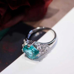 SACE GEMS Klassikaline vasesulamist tsirkoonist s&otilde;rmus Naiste ehted Pulmalubaduse peokingitus Open sinine