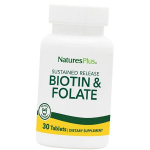 Biotiin ja folaat, Nature's Plus 30tab (36375142) 30tab