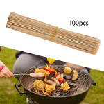 100 Pieces Bamboo Skewers Sticks Barbecue Easy to Use BBQ Portable Supplies Durable Wood 25cm