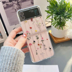 Samsung Galaxy Z Flip 4 Case 3 Flower l&auml;bipaistva kokkupandava &uuml;mbrise jaoks Samsung Z Flip 3 5g Zflip4 p&otilde;rutuskindla k&otilde;va tagakaanega Galaxy Z Flip 3
