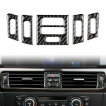Carbon Fiber Style Center Dash &otilde;huventiili trimm BMW 3-seeria E90 E92 E93 jaoks 05-12