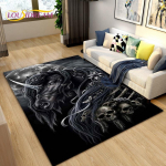 3D Light Luxury Modern Horse Area vaip, suur, vaipvaip elutoa magamistoa diivanile, k&ouml;&ouml;gi vannitoa uksematt, libisemiskindel p&otilde;randamatt 100x120cm