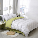 Four Seasons voodipesukomplekt 4 tk harjatud voodiriided leibkonna &uuml;li&otilde;pilastele tr&uuml;kitud voodilina tekikate padjap&uuml;&uuml;rid &uuml;lisuurtele kaheinimesevooditele 1.2m