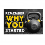 Fitness Sport Prindi Pea meeles, miks sa alustasid Plakat Motivatsioon L&otilde;uend Maalimine J&otilde;usaal Moodne Pilt J&otilde;usaali Seinakunst Kodukaunistuse kingitus 21x30 No Frame