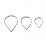 20 tk/partii Waterdrop roostevabast terasest pisaral&uuml;li suletud h&uuml;pper&otilde;ngad pistikud DIY k&otilde;rvar&otilde;ngaste ehete valmistamise tarvikud 11 x 16mm