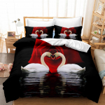 3D Modern Romantic Love Series voodipesukomplekt &auml;sja abiellunud toa tekk ja padjap&uuml;&uuml;r AU240 * 270 Super Size paarituba Pehme kodukaunistus AU Super King 240x270cm